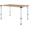 Folding Camping Table, Adjustable Height Aluminum Table, Portable Camping Table for Picnic, Beach, BBQ