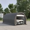 16' x 10' Carport, Heavy Duty Portable Garage / Storage Tent with Large Zippered Door, Anti-UV PE Canopy Cover for Car, Truck, Boat
