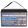 12V 100 AH,  Marine Rechargeable Battery, High Self-Discharge Rate 800A Current, for Solar Marine Off-Grid Applications  Backup Battery System