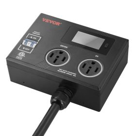 VEVOR NEMA Splitter for Dryer and EV, 3-Color LED Indicator, 240V Smart Power Distribution, With NEMA 14-50 Plug, Two NEMA 14-50 Outlets