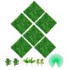 VEVOR Artificial Boxwood Panels, 6 PCS 20"x20" Boxwood Hedge Wall Panels, PE Artificial Grass Backdrop Wall 1.6"