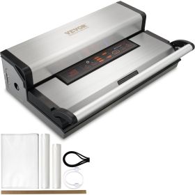 VEVOR Vacuum Sealer Machine, 95Kpa 350W Powerful Dual Pump and Dual Sealing, Dry and Moist Food Storage