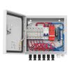 VEVOR PV Combiner Box, 6 String, Solar Combiner Box with 15A Rated Current Fuse 125A Circuit Breaker Lightning Arrester and Solar Connector