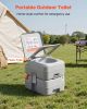 VEVOR Portable Toilet, 5.3 Gallon Detachable Waste Tank, 120 Flushes, Camping Toilet for Adults, Outdoor Travel Potty with Level Indicator, Carry Bag