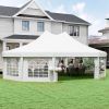 29' x 21' Canopy Party Event Tent with 2 Pull-Back Doors, White
