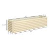 8x2x2ft Galvanized Raised Garden Bed Kit with Safety Edging for Flowers, Herbs and Vegetables, Cream White