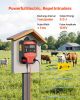 VEVOR Electric Fence Charger, 10kV 3J, AC DC Electric Fence Energizer with LED Indicator, 1.86 Miles Range, Powerful Plug-in Fences Charger