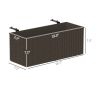 2 Pack 20 Inch Railing Flower Pots, Hanging Flower Pots with Hooks, Drainage Holes for Fence, Rattan Look, Brown