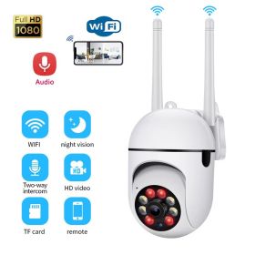 1080P WiFi Home Security CCTV Camera With Night Vision 2.4GHz 2.4G Surveillance Camera 1080P WiFi Home Security CCTV Camera With Night Vision 2.4 (Option: White)