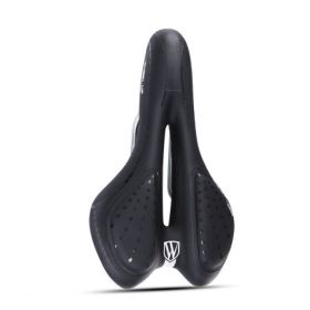 Bike Seat Cushion Silicone Thickened Soft And Comfortable (Option: Black)